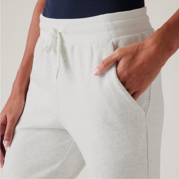 Athleta Cozy Karma High Rise Zip Pant Gray/White size Large - Picture 2 of 16